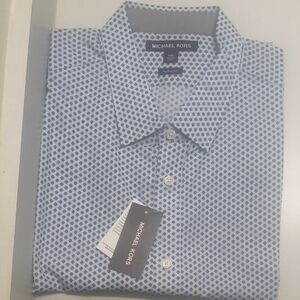 Michael Kors Men's Blue Geometric Shirt. Classic fit XXL New with tags!